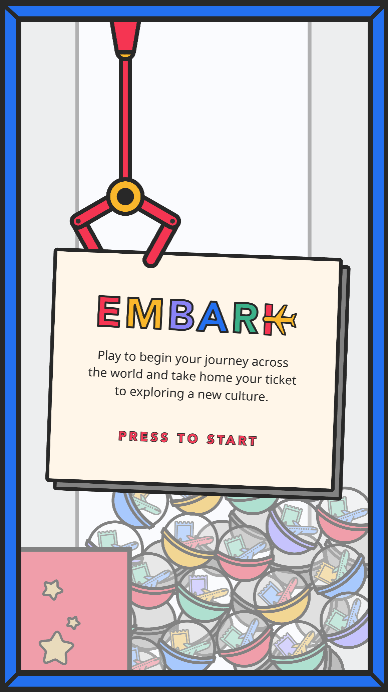 Embark start screen